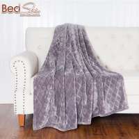 Bedshe Storehouse 150x200cm 320gsm throw plain brushed flano blanket